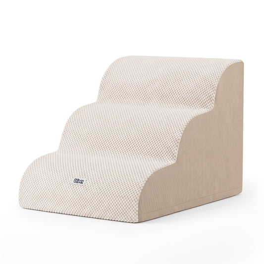 Additional product view: i.Pet Dog Ramp Washable Cover Stairs for Bed Sofa Foam Step Ladder 3 Tier Beige