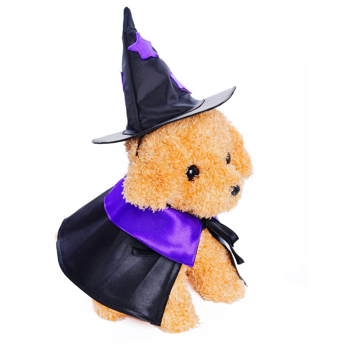 Halloween Pet Costume Cat Wizard Costume Funny Wizard Cat Clothes Cloak and Hat for Small Dogs Outfits