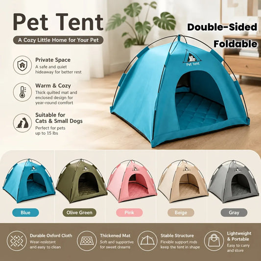 Additional product view: Blue Foldable Oxford Cloth Pet Tent, XL
