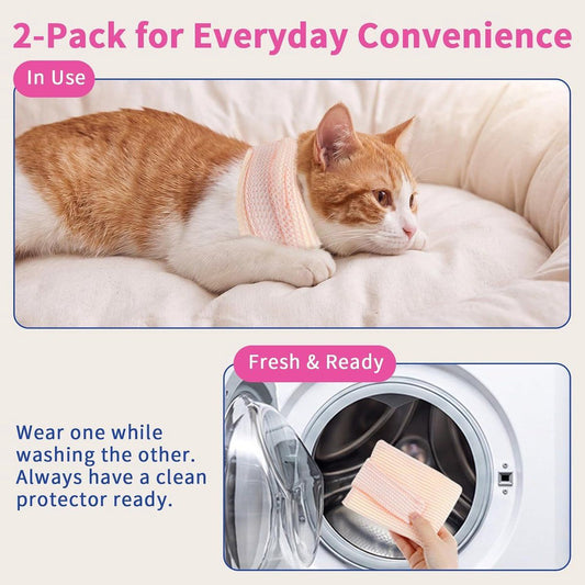 Additional product view: 2-Pack Blue Cat Recovery Neck Collars, M 23–30 cm