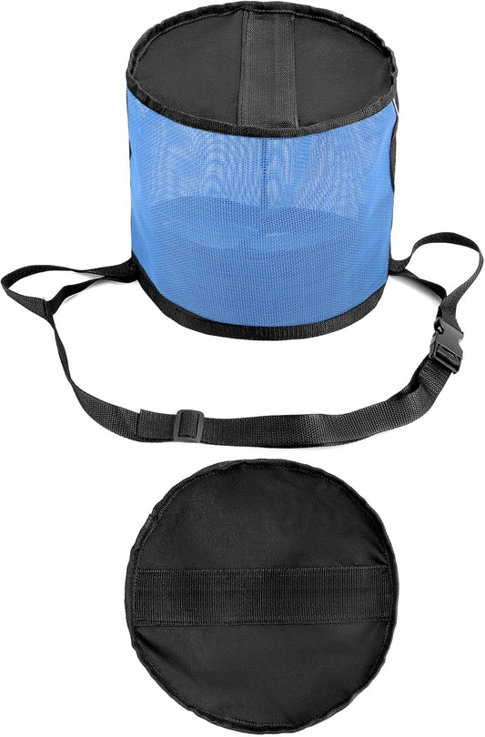 Additional product view: 2 Pack Horse Feed Bag for Grain - Durable Mesh Grain Feeder with Adjustable Strap, Comfortable Neck and Nose