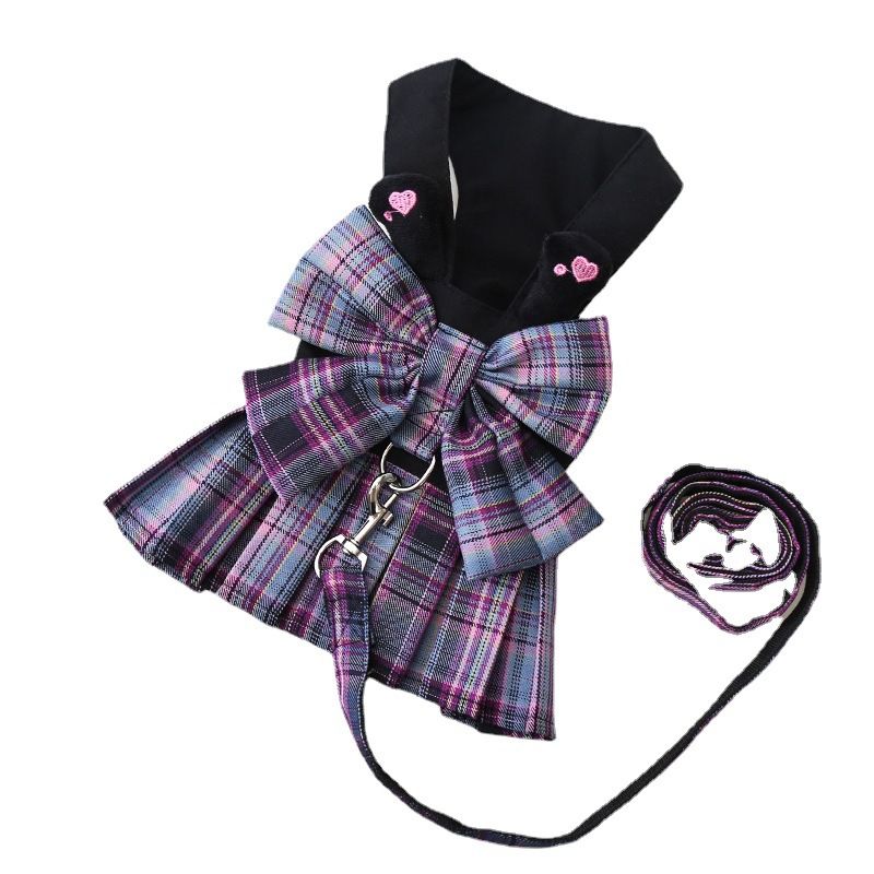 Dog Harness Skirt Traction Polyester 273 Vest Traction Wine Red XXL (chest circumference 58 back length 40cm)