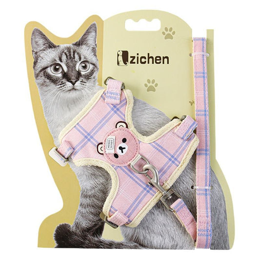 Additional product view: Zichen Vest Cat Leash Polyester Traction Strap Grey S(1.0 fit 1.50 kg-3.50 kg