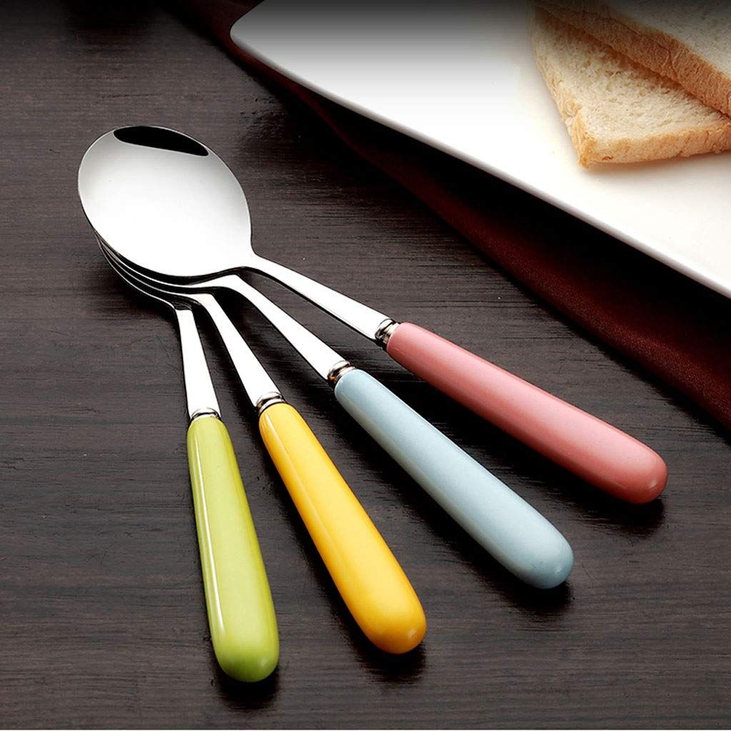 Tablespoons Children's Adult Soup Spoon Four-piece Rice Spoon Household Long-handled Oatmeal Breakfast Spoon Coffee