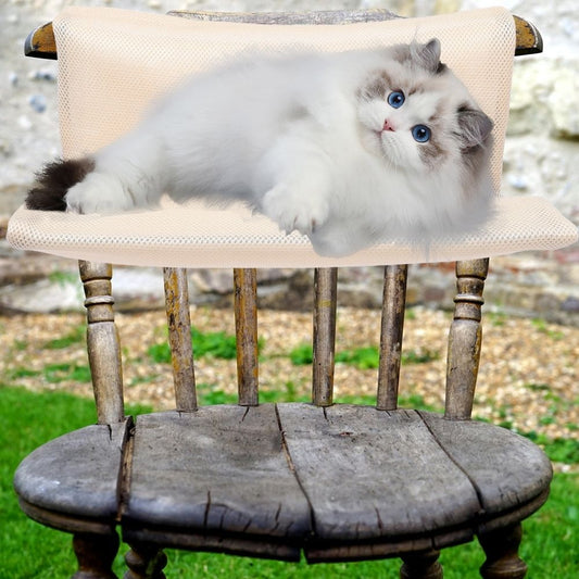 Additional product view: Portable Beige Cat Hammock for Large Cats, Hanging Bed with Easy-to-Clean Design and Comfortable Support
