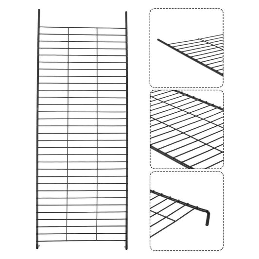 Additional product view: 2-Piece Black Metal Cat Cage Ladder Ramp Set
