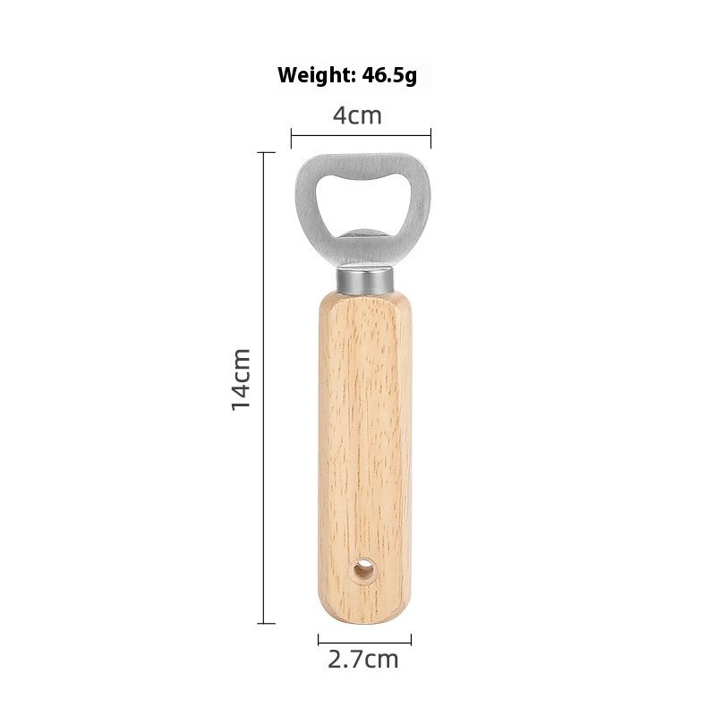 2 Pcs Wood Wine Bottle Opener Stainless Steel Bottle Opener Wood Handheld Heavy Duty Bartender Bottle Openers Cider Bottle