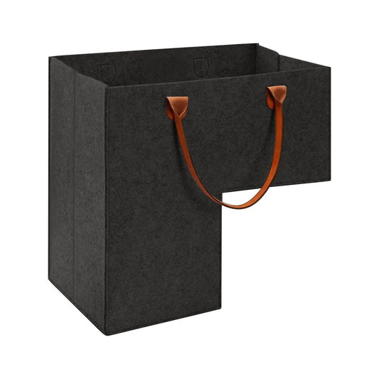 Additional product view: Storage Bag Stair Basket For Carpeted Stairs And Wooden Stairs Stair Basket With Leather Handles For Storage
