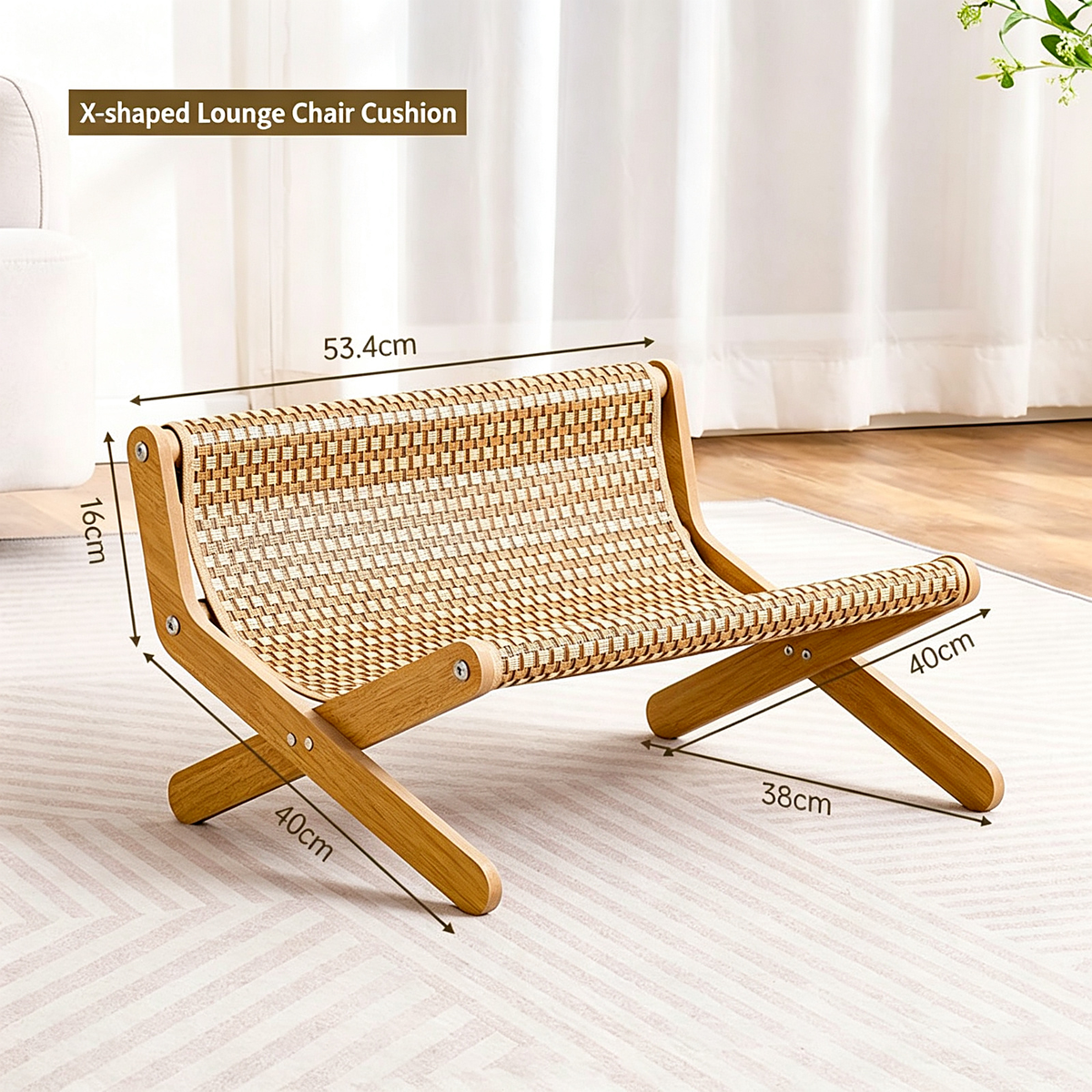 X-Shaped Cat Lounge Sofa with Cooling Mat