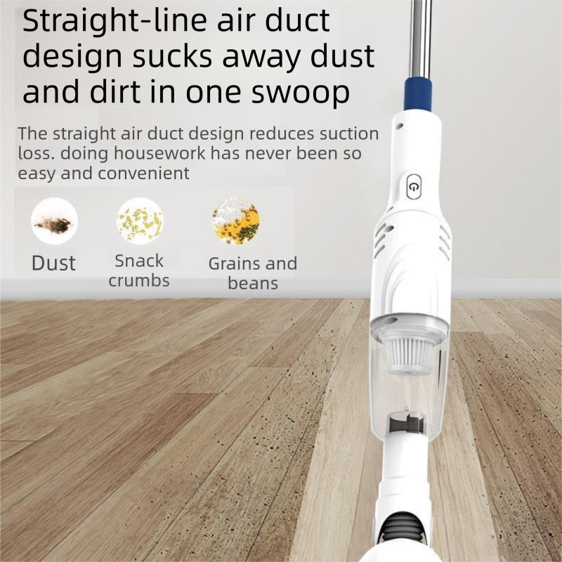 2-piece Home Cleaning Bundle - Golden UV Mattress Mite Vacuum Cleaner & White Cordless Handheld Stick Vacuum Set, Wireless Rechargeable Home Car Pet Hair Cleaning Kit