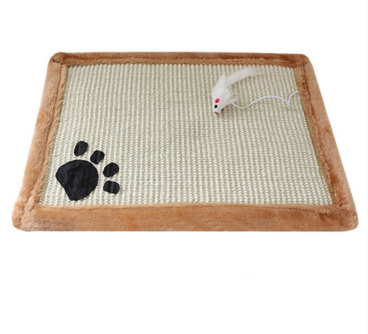 Kratzmatte für Katzen 45 x 30 cm mit Spielzeug für Hauskatzen