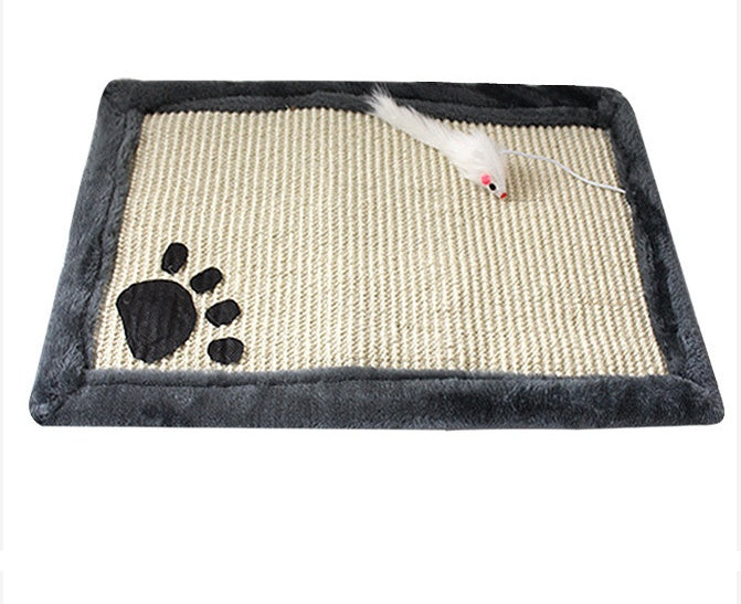 Cat Scratching Mat 45 x 30 cm with Toy for Indoor Cats