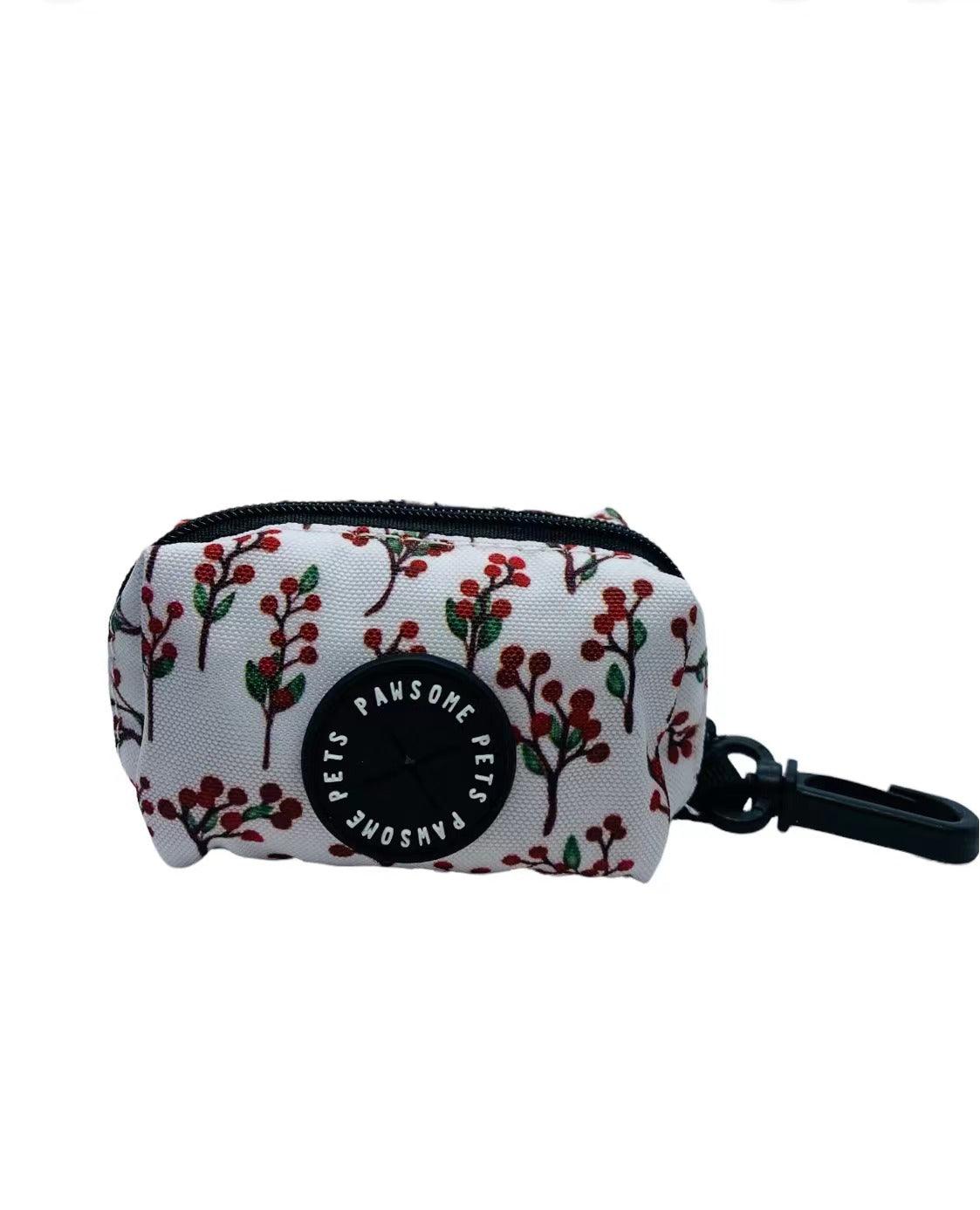 MÜLLBEUTELHALTER-ROTES BLUMENMUSTER