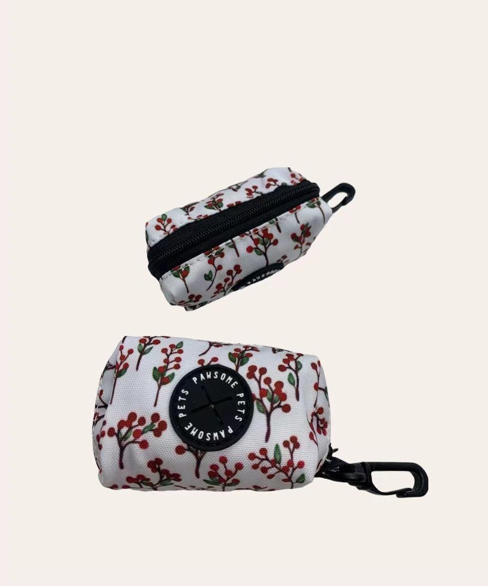 MÜLLBEUTELHALTER-ROTES BLUMENMUSTER