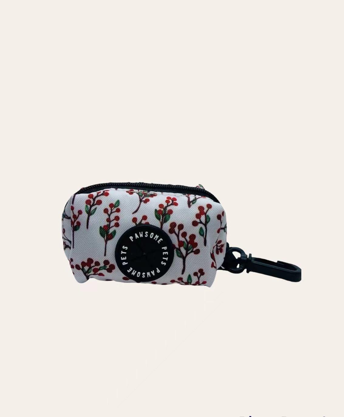 MÜLLBEUTELHALTER-ROTES BLUMENMUSTER