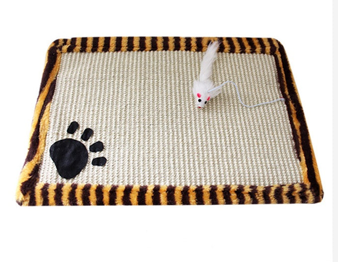 Cat Scratching Mat 45 x 30 cm with Toy for Indoor Cats