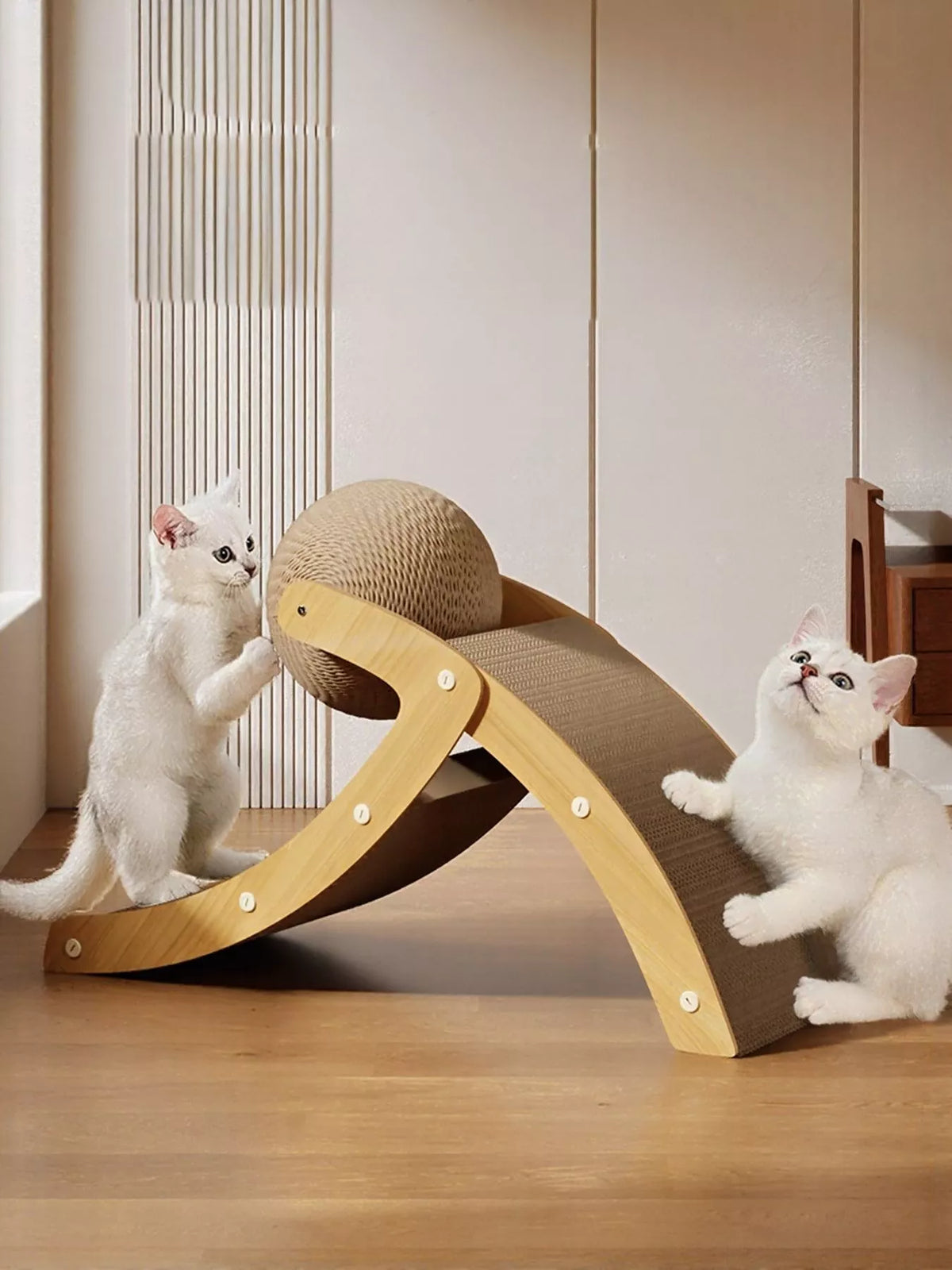 Scratching Ramp Cat Interactive Ball & Ramp Cat Scratching Post – Vascend Pets