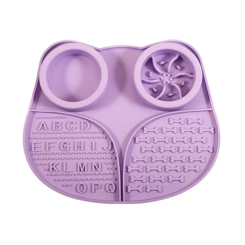 4 in 1 Durable Silicone Pet Dog Slow Eating FeederLick Mat Non Slip With Suction