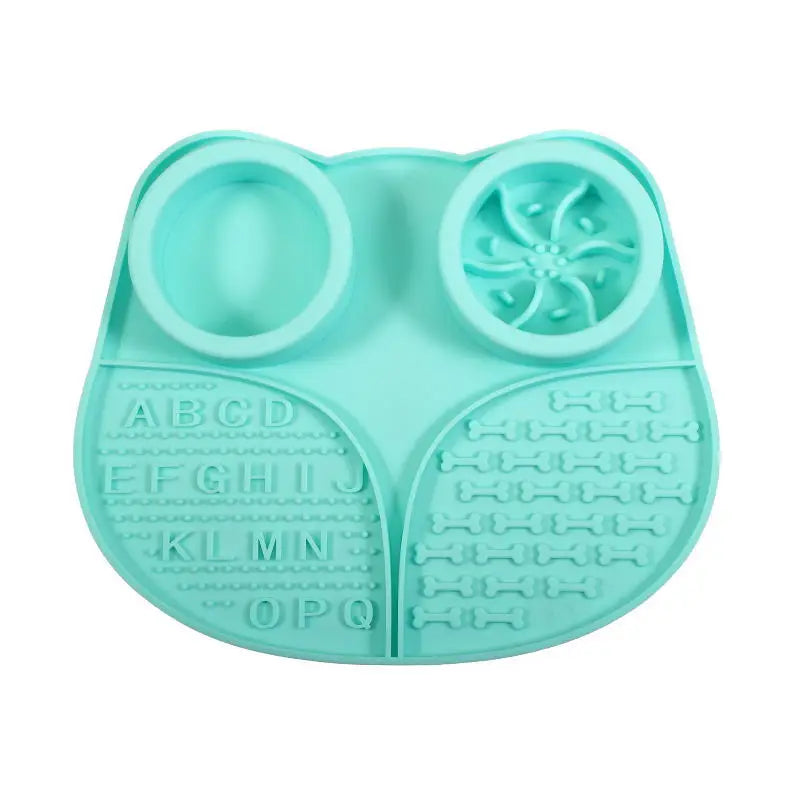 4 in 1 Durable Silicone Pet Dog Slow Eating FeederLick Mat Non Slip With Suction