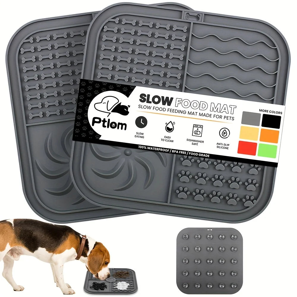 Silicone Slow Feeder Mat Bathing Distraction Silicone Dog Sucker Training