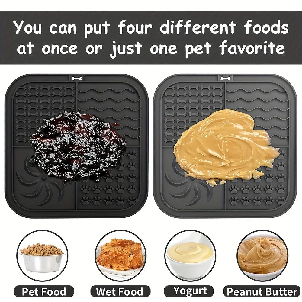 Silicone Slow Feeder Mat Bathing Distraction Silicone Dog Sucker Training