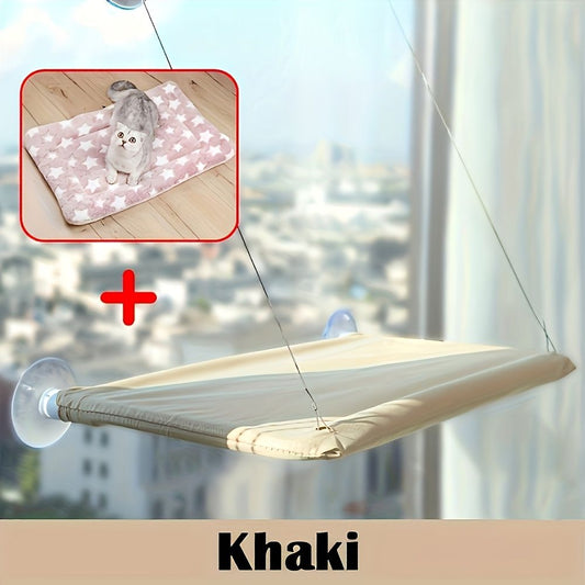 Cat hammock suction cup hanging nest pet bed removable washable cat house sunbathing platform hammock summer cat house four seasons universal