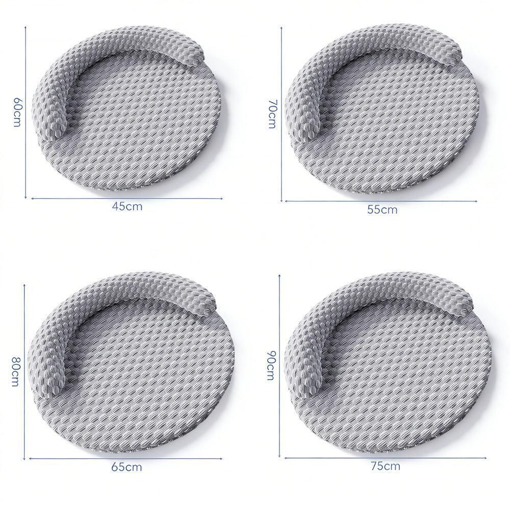 Additional product view: Dark Gray Cooling Pet Bed with Washable Cover, Medium