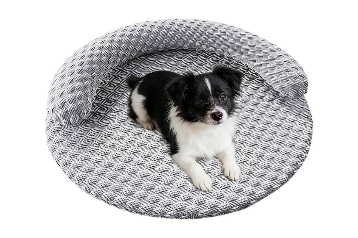 Dark Gray Cooling Pet Bed with Washable Cover, Medium