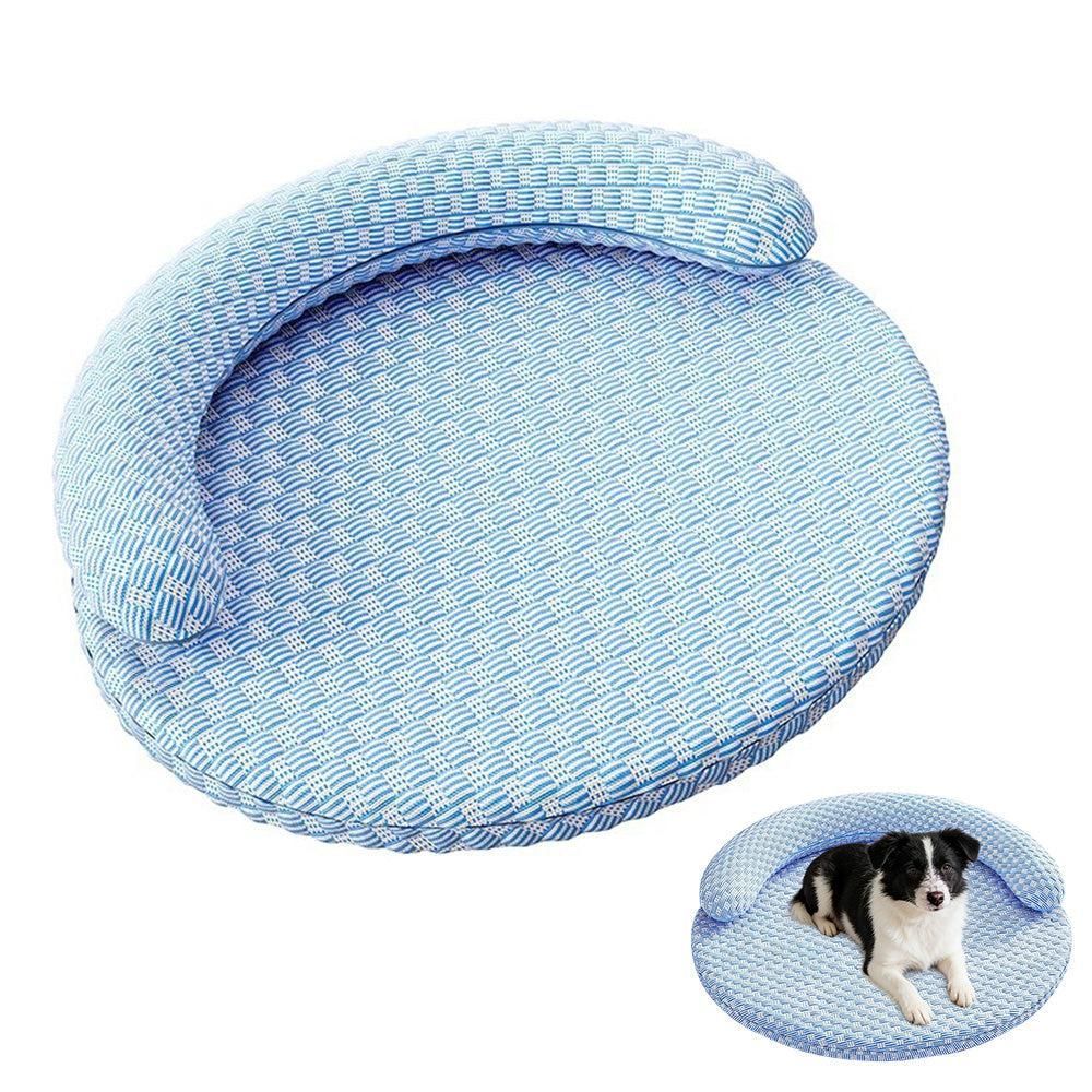 Dark Gray Cooling Pet Bed with Washable Cover, Medium