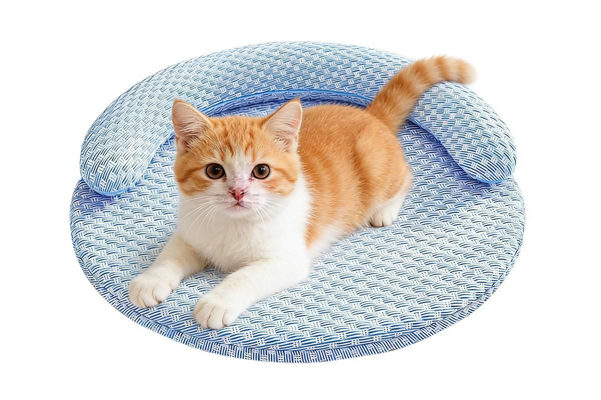 Dark Gray Cooling Pet Bed with Washable Cover, Medium