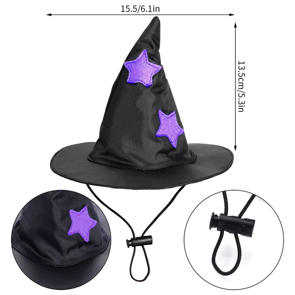 Halloween Pet Costume Cat Wizard Costume Funny Wizard Cat Clothes Cloak and Hat for Small Dogs Outfits