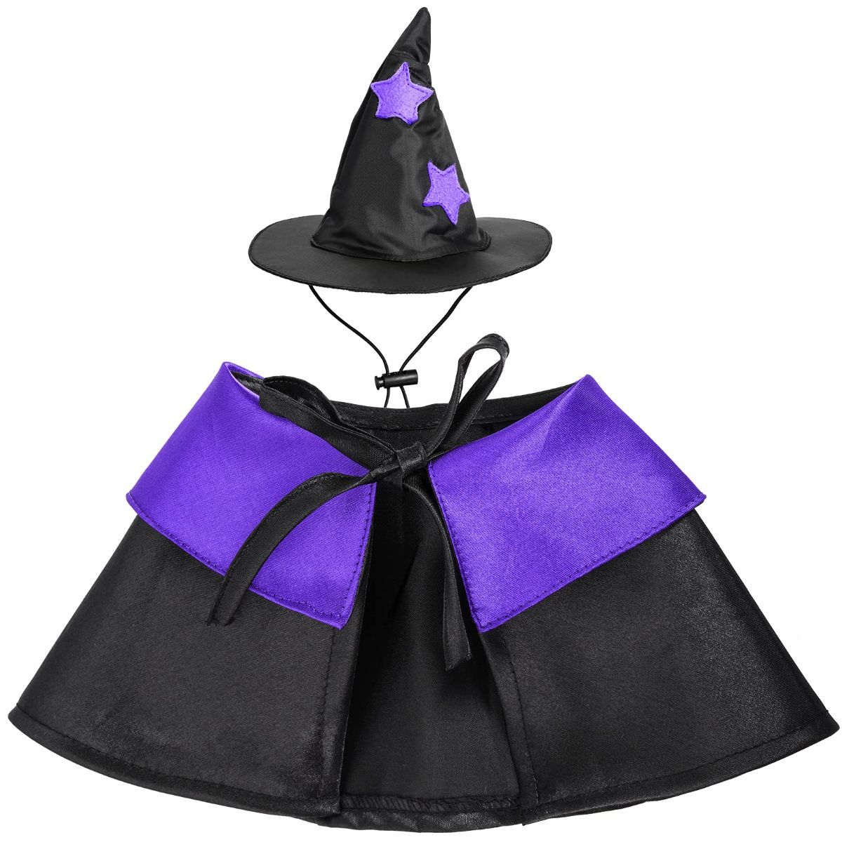Halloween Pet Costume Cat Wizard Costume Funny Wizard Cat Clothes Cloak and Hat for Small Dogs Outfits