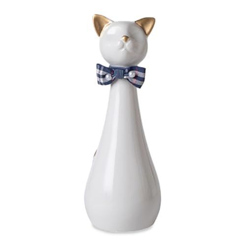 Handcrafted Cat Statue Ceramic Ashes Urn for Cats - Beloved Pet Cremation Memorial Urn, Funeral Memorial Gift - Black - Size 25.5*9.5cm