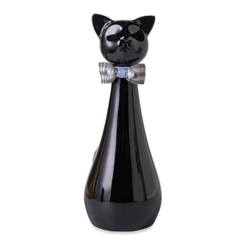 Handcrafted Cat Statue Ceramic Ashes Urn for Cats - Beloved Pet Cremation Memorial Urn, Funeral Memorial Gift - White - Size 25.5*9.5cm