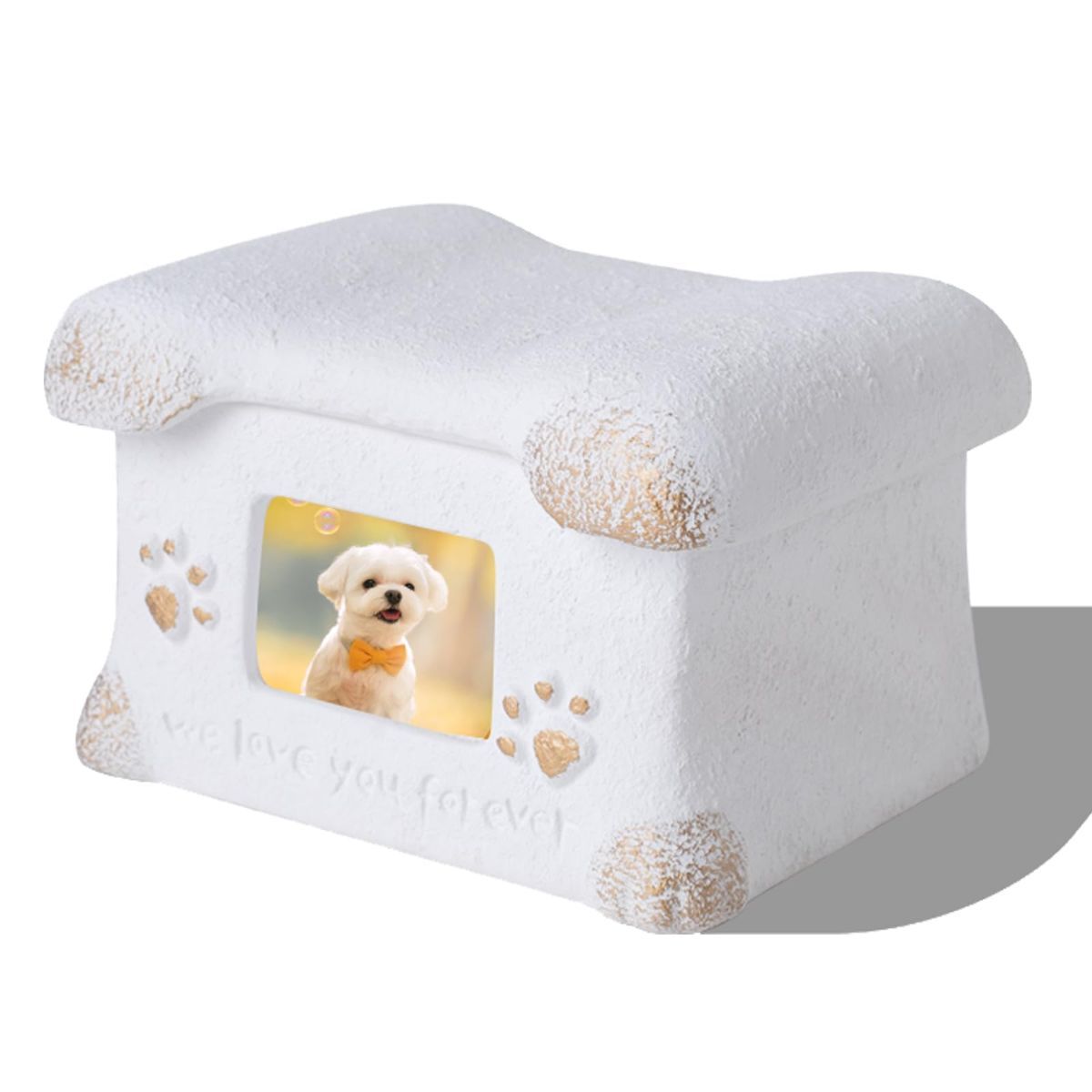 Pet Urn for Dogs and Cats Ashes,Photo Frame Handmade Cremation Urn,Memorial Keepsake for Loss of Pets - Black - Size 18.5*14cm