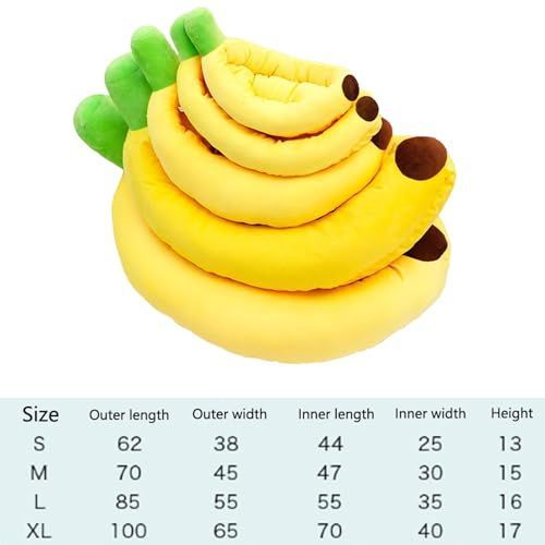Banana Bed, Banana Shaped Pet Bed for Cats & Small Dogs - Cozy Cave Design with Machine Washable Cover, Non-Slip Bottom & Soft Faux Fur Lining, Multiple Sizes (S-XL) for Year-Round Comfort - Green - Size X-Large