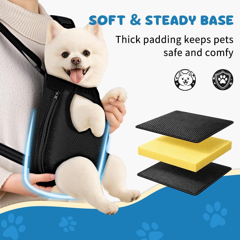Dog Carrier Backpack Small Dog Carrier Pet Carrier Hands-Free Dog Carrier - Black / M