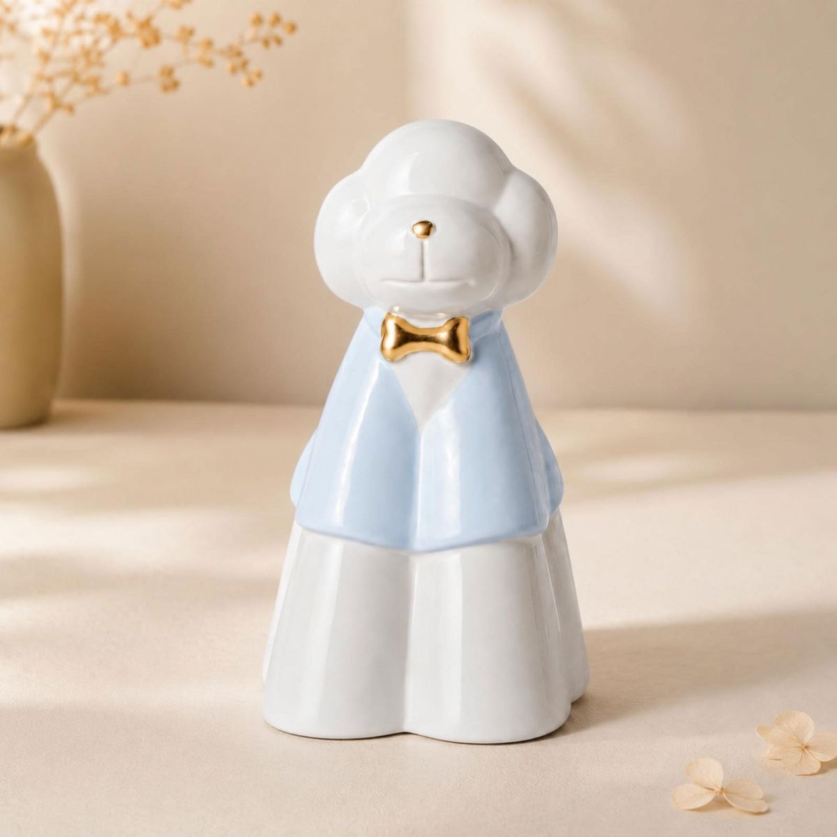 Glazed Ceramic Memorial Urn for Pets, A Sealed Display Holder with Home Shelf Placement and Quiet Remembrance Accent - Pink - Size 20.5*12.5cm