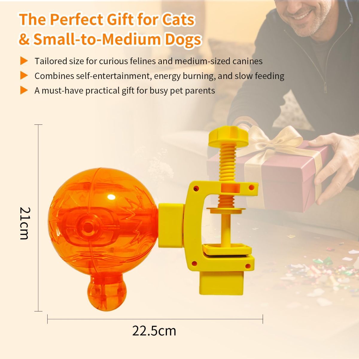 Dog Slow Feeder, Interactive Dog Puzzle Feeder for Enrichment adjustable difficulty, fixing strap, boredom relief, mental stimulation, slow eating, small medium dogs cats