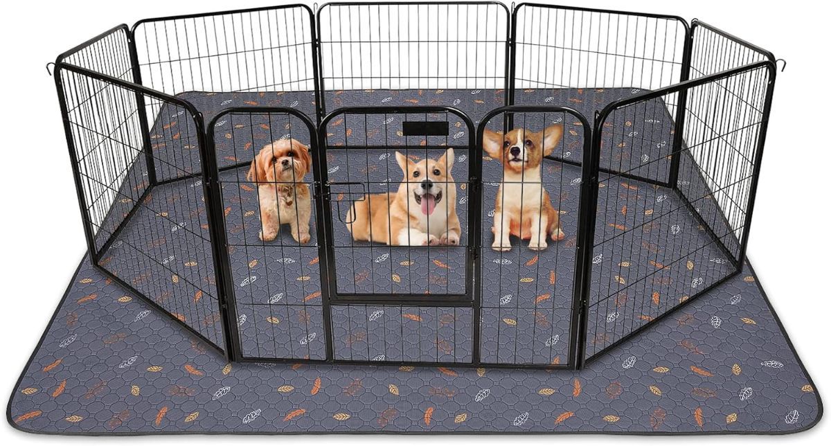Reusable Dog Urine Pads Dog Pee Pads Absorbent Dog Pads Dog Training Pads - Dark Gray / 72in*72in