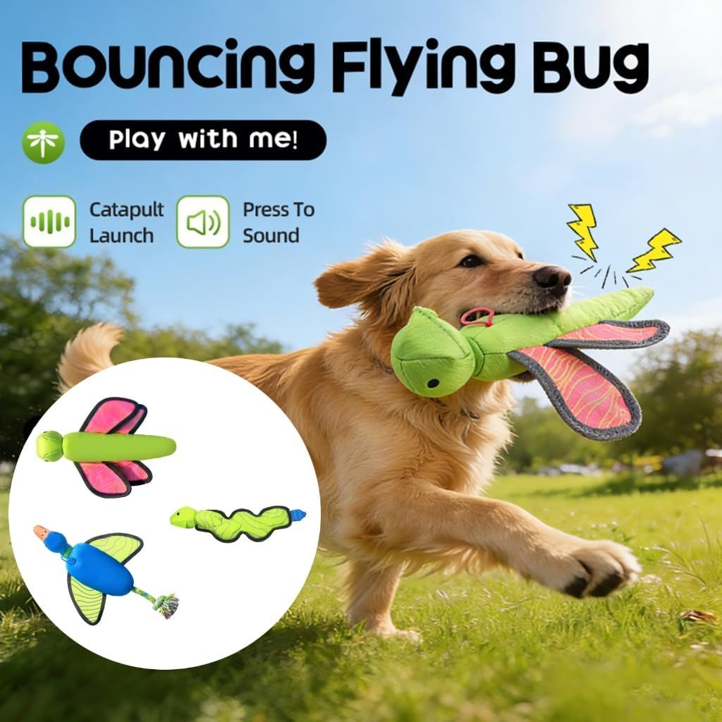 Interactive Dog Training Toy Fun Squeaky Bouncing Flying Ball Dog Chew Toy for Aggressive Chewers Chewing Outdoor Play - Multi - Size Snake