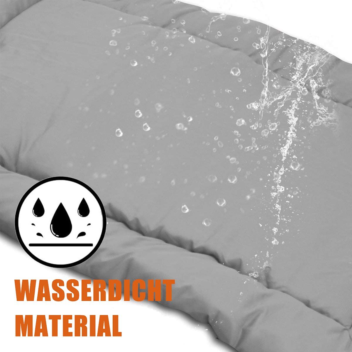 Outdoor Dog Bed, 35”x24“ Portable Camping Travel Dog Bed, Soft, Comfortable, Waterproof, Non-Slip, Machine Washable Easy to Clean Pet Mat for Small, Medium and Large Dog and Cat(gray)