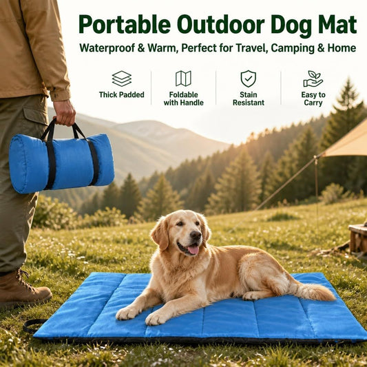 Additional product view: Foldable and Portable Dog Mat, Waterproof Oxford Fabric Travel Mat, Dog Cushion, Large Size 110 x 68 cm,