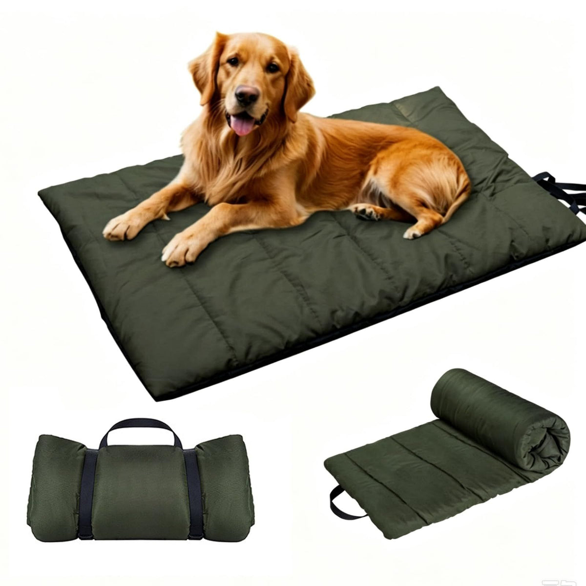 Foldable and Portable Dog Mat, Waterproof Oxford Fabric Travel Mat, Dog Cushion, Large Size 110 x 68 cm, Wear-Resistant for Outdoor, Camping, Car and Garden(Blue)