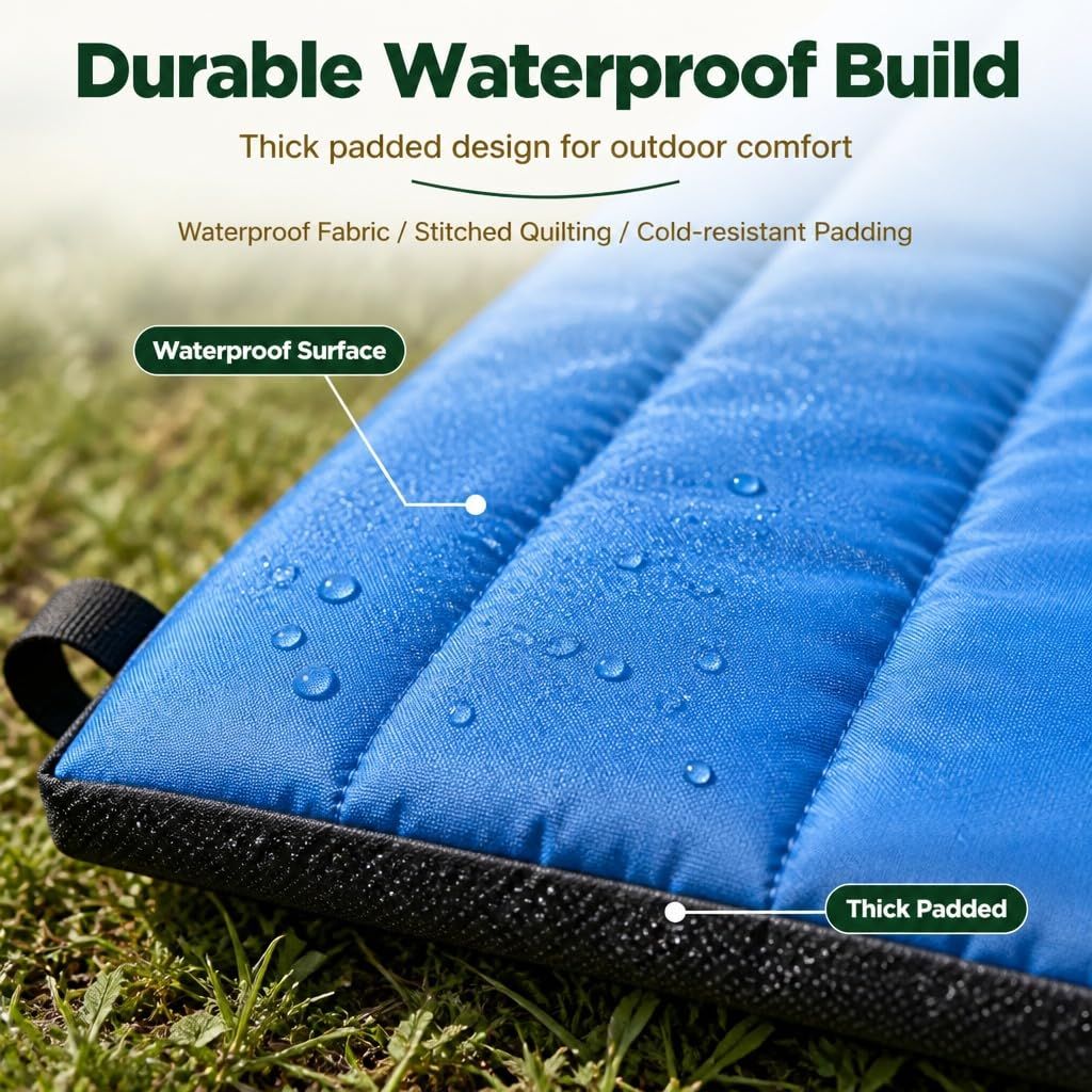 Foldable and Portable Dog Mat, Waterproof Oxford Fabric Travel Mat, Dog Cushion, Large Size 110 x 68 cm, Wear-Resistant for Outdoor, Camping, Car and Garden(Olive Green)