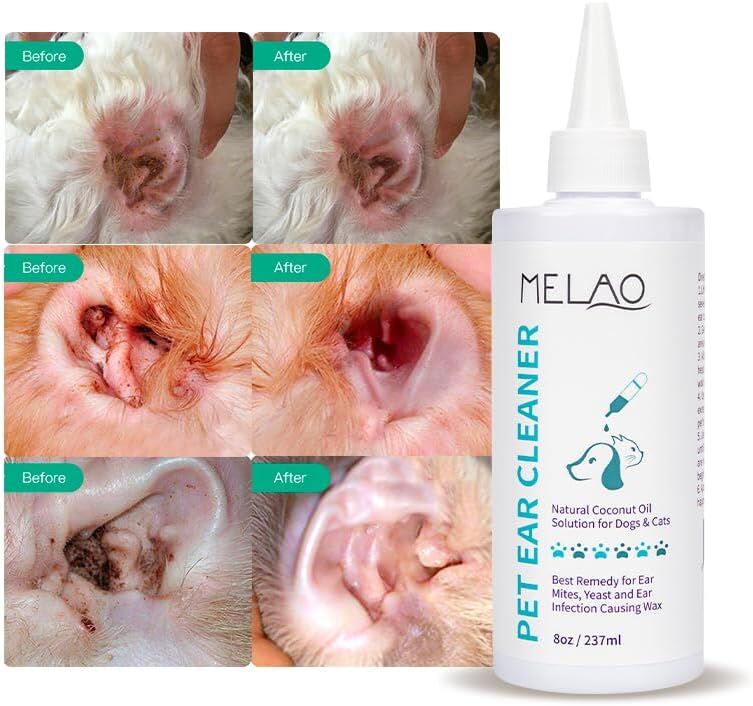 pet products Pet products Ear Cleanser for Dogs and Cats – Gentle Daily Ear Wash – Long Nozzle for Deep Ear Cleaning – Removes Wax, Odor & Moisture