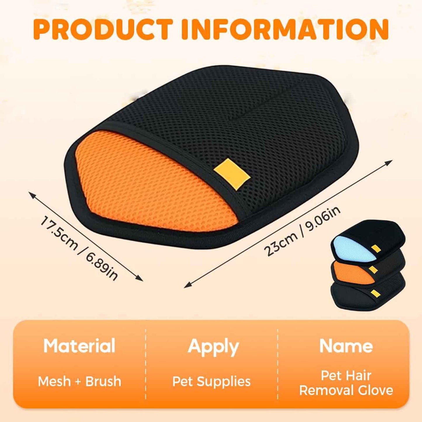 Pet Static Electricity Hair Removal Gloves Pet Remover 2026 New Electrostatic Pet Removal Gloves for Dogs Thickened Brush Reusable Washable Pet Remover Glove Tool for Furniture Couch Car, Blue Black