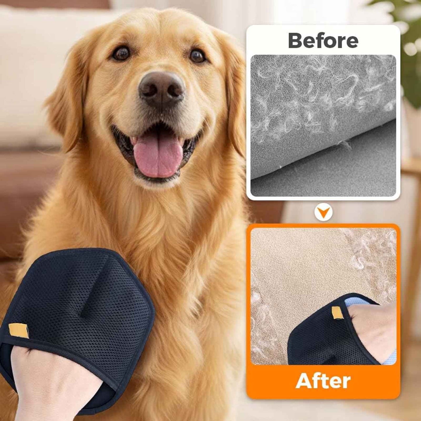 Pet Static Electricity Hair Removal Gloves Pet Remover 2026 New Electrostatic Pet Removal Gloves for Dogs Thickened Brush Reusable Washable Pet Remover Glove Tool for Furniture Couch Car, Blue Black