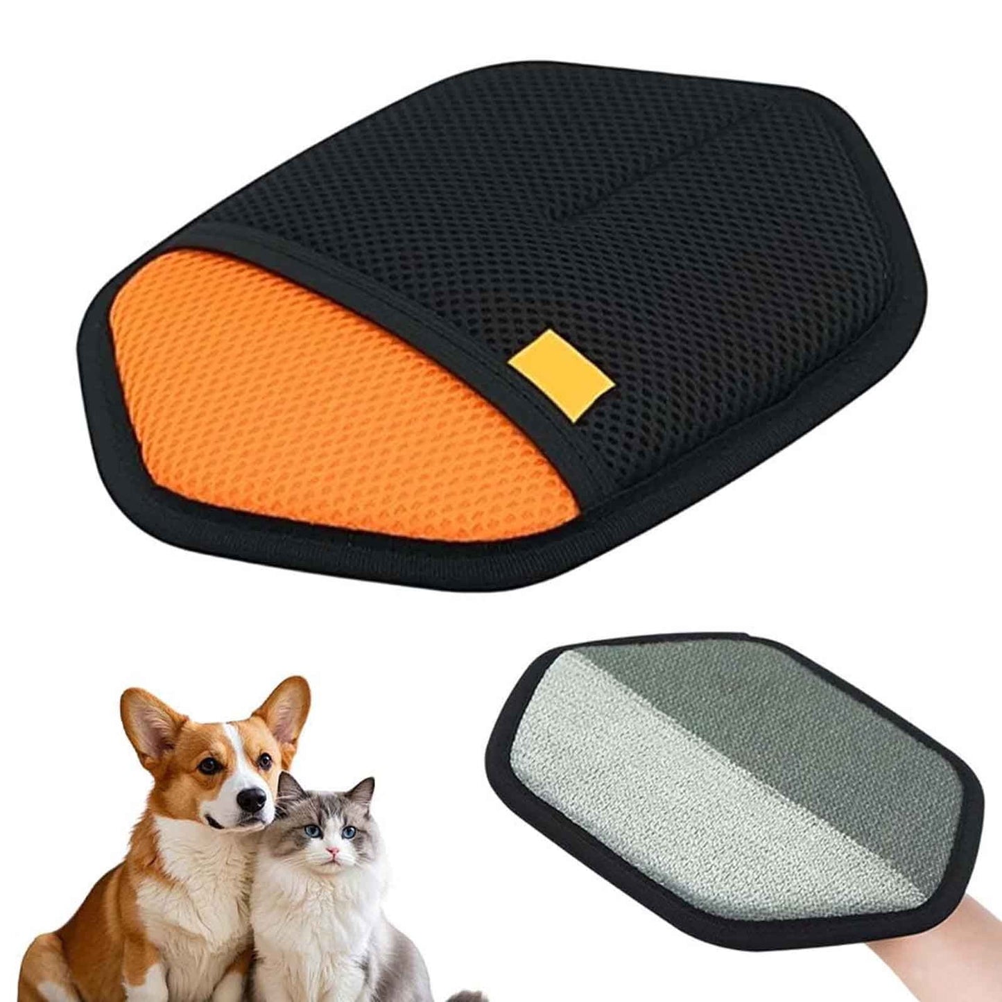 Pet Static Electricity Hair Removal Gloves Pet Remover 2026 New Electrostatic Pet Removal Gloves for Dogs Thickened Brush Reusable Washable Pet Remover Glove Tool for Furniture Couch Car, Blue Orange