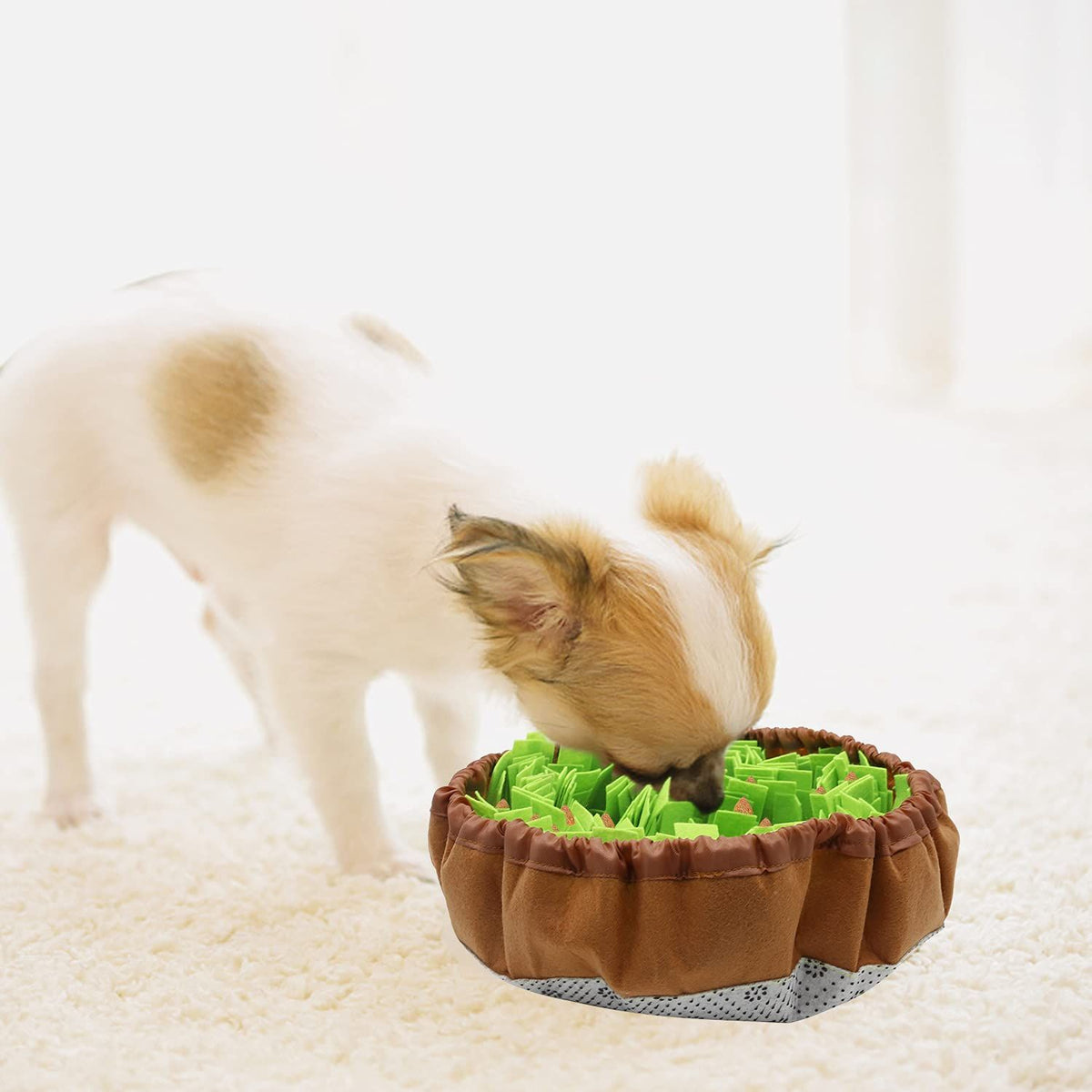 Dogs Feeding Mat,Dog Mat Slow Feeding Bowl Dog Anti-Slip Nose Work Spliced Training Mat Encourages Natural Foraging Skills
